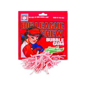 Le Big League Chew Strawberry hanno una forma sottile e sfilacciata in morbidi e saporiti stick. Questa ricetta dal gusto fruttato alla fragola ha un aroma fresco e persistente. Scopri Big League Chew Strawberry!