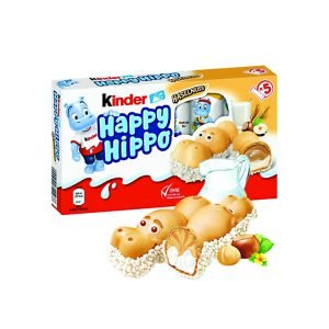 Kinder Happy Hippo è l’ippopotamo più amato del mondo! Il prezioso wafer e la sua dolcissima crema al latte e nocciola con pezzetti di meringhe all’esterno, lo rendono uno snack amatissimo da adulti e bambini.
