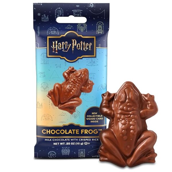 harry potter chocolate frog 15 gr Direttamente dalla saga di Harry Potter, ecco un mix magico di cioccolato al latte e riso soffiato... la Cioccorana! Nella confezione troverai anche una figurina lenticolare di maghi e streghe della celeberrima serie (14 figurine totali). Harry Potter Chocolate Frog 15 gr è un must per ogni festività.