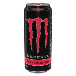 Fai il pieno di energia e di gusto! Dolce e saporita, la Monster Energy Reserve Watermelon USA ti dà subito la carica di cui hai bisogno. È al gusto anguria. Lattina USA da 473 ml con logo Monster e rim rosso. Scopri Monster Energy Reserve Watermelon USA da 473 ml. Attenzione è fuori produzione ultime lattine rimaste