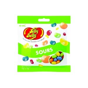 Le caramelle Jelly Belly Sours sono un must negli STATES, tanto che erano le caramelle preferite dall’ex presidente USA Ronald Regan! Infatti, queste caramelle gommose e profumate hanno una consistenza e un gusto che le rendono uniche al mondo. Qui a fianco una selezione di 5 gusti frutta rivisitati in chiave acida: limone, arancia, uva, ciliegia, mela. Scopri anche tu Jelly Belly Sours!