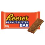 Reese's Peanut Butter BAR - 90 gr Concediti una pausa di gusto. Questa è  la ricca combinazione di morbido burro di arachidi e cioccolato al latte cremoso della barretta Reese’s. Questa tavoletta è da 120 gr! Una vera delizia per gli amanti del burro di arachidi.