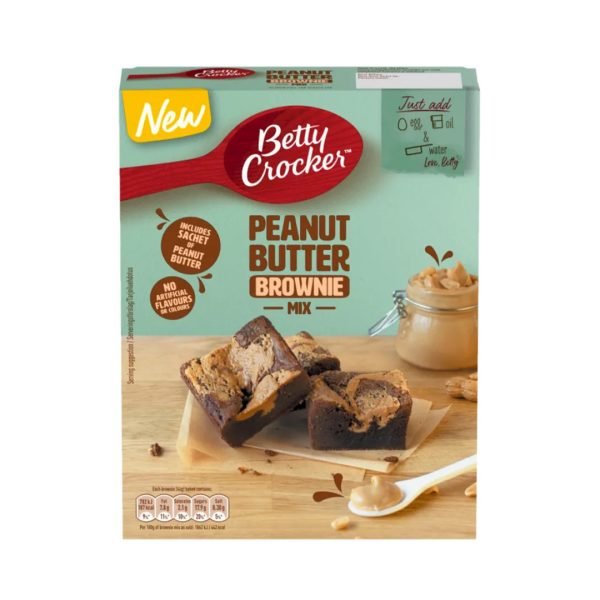 Betty Crocker Chocolate Peanut Butter Brownie mix – 415 gr Betty Crocker Chocolate Peanut Butter Brownie mix : nuovissimo preparato per dei semplici e succolenti brownie al cioccolato e burro di noccioline. L'hai provato ?