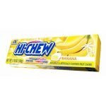 Hi-Chew Banana è un pacchetto di gomme alla banana da 50 grammi, prodotto in Giappone da Morinaga. Ha un doppio strato per ricreare il vero sapore della frutta. Quando mangi un frutto la prima sensazione che provi è una forte sensazione di freschezza. Poi sentirai espandersi la dolcezza o l'asprezza della polpa del frutto. Questa è l'esatta esperienza che solo Hi-Chew può  darti grazie al suo doppio strato.