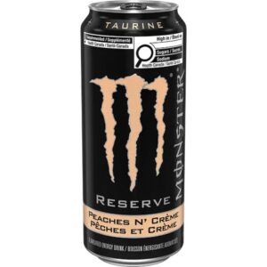 Monster Energy Reserve Peaches N Creme Canada, nessun succo, tè, caffè o qualsiasi modifica alla miscela energetica. Monster Reserve è il vero e proprio Monster originale in nuovi, sorprendenti gusti.
