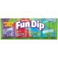 Lik M Aid Fun Dip contiene 2 bastoncini di lecca lecca al gusto di frutta da inzuppare dentro 3 polverine di caramelle. I gusti a disposizione sono: UVA, MELA VERDE E CILIEGIA. Quindi, lecca lo stecco, immergilo nella polverina zuccherina, portalo in bocca, ripeti con un altro gusto. Divertente ed appagante.