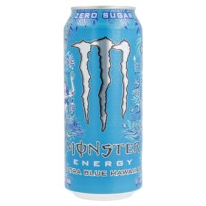 Monster Energy Ultra Blue Hawaiian 473 ml. Che tu sia in modalità mostruosa, in modalità vacanza o semplicemente in stile isolano,  Ultra Blue Hawaiian ti darà la carica per dare il meglio di te. Leggera, fresca e super facile da bere con un tocco tropicale tiki. Blue Hawaiian è una combinazione micidiale di sapori di frutta esotica dell'isola che sono ricchi di sapore, ma con zero zucchero. Monster Ultra Blue Hawaiian potrebbe essere la più dolce. Si ottiene quel familiare sapore di lampone blu, ma ha un tocco extra dolce. Monster Energy Ultra Blue Hawaiian lattina da 473 ml. Imported from the usa