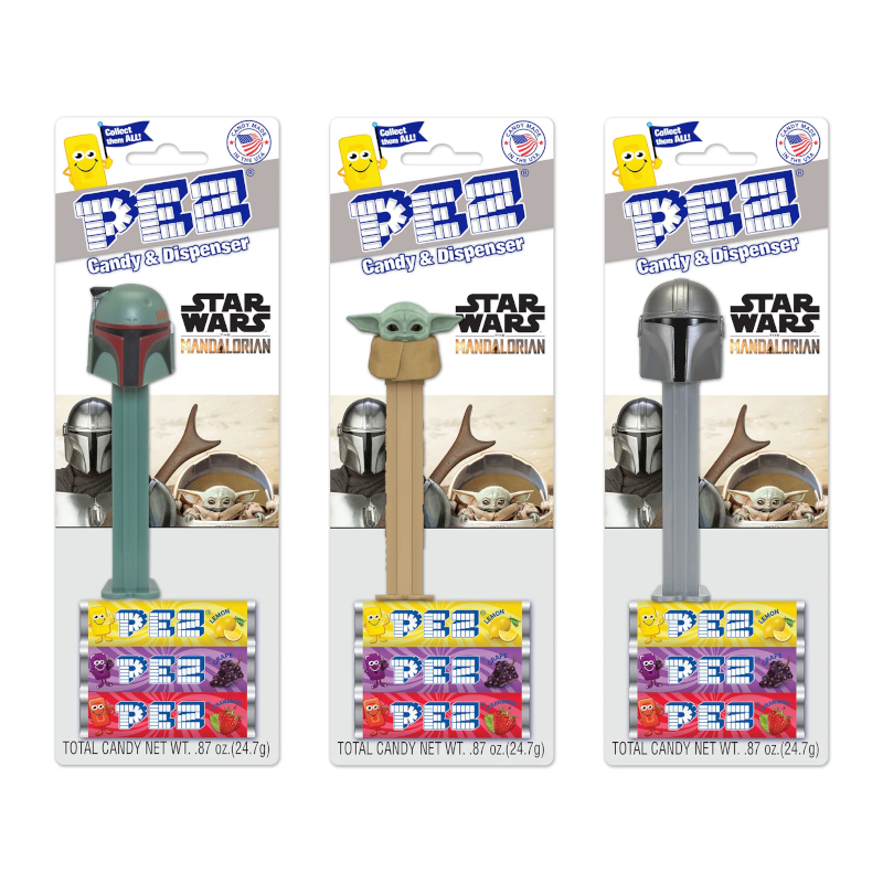 1 Singolo Pez Mandalorian Blister Pack -25 gr