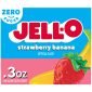 Jell-O Strawberry Banana Sugar Free 9 gr. La classica gelatina al gusto di fragola e banana. E' uno dei dessert di gelatina più popolari d'America. Tutto quello che devi fare è mescolare la polvere con 1 tazza di acqua calda per 2 minuti. Metti un altra tazza di acqua fredda e mescola. Inserisci il liquido in 3 vaschette da 250 ml e riponili in frigorifero per 4 ore. Per una gelatina più gustosa inserisci dei pezzetti di frutta ed aspetta. Un dessert perfetto. Naturalmente è tassativamente senza zucchero.