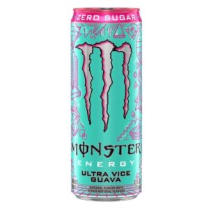 Monster Energy Ultra Vice Guava Zero Sugar 355 ml. Miami ha tutto, energia latina strabiliante, gare di prim'ordine dalla NASCAR alla F1 e spiagge di livello mondiale con i club più alla moda proprio sulla sabbia. Che tu sia un festaiolo esagerato o un combattente del crimine sotto copertura in abito pastello, maglietta e mocassini, devi rimanere pieno di energia. Da South Beach a Calle Ocho, avere un bell'aspetto e sentirsi bene è ciò che conta. Con zero zuccheri che ti appesantiscono, il gusto fresco della guava perfettamente maturata e la nostra miscela Monster Energy famosa in tutto il mondo, Ultra Vice Guava ti copre.