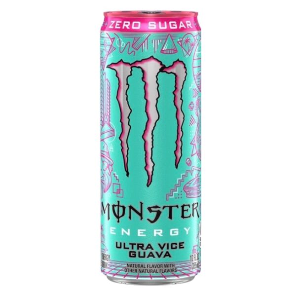 Monster Energy Ultra Vice Guava Zero Sugar Monster Energy Ultra Vice Guava Zero Sugar 355 ml. Miami ha tutto, energia latina strabiliante, gare di prim'ordine dalla NASCAR alla F1 e spiagge di livello mondiale con i club più alla moda proprio sulla sabbia. Che tu sia un festaiolo esagerato o un combattente del crimine sotto copertura in abito pastello, maglietta e mocassini, devi rimanere pieno di energia. Da South Beach a Calle Ocho, avere un bell'aspetto e sentirsi bene è ciò che conta. Con zero zuccheri che ti appesantiscono, il gusto fresco della guava perfettamente maturata e la nostra miscela Monster Energy famosa in tutto il mondo, Ultra Vice Guava ti copre.