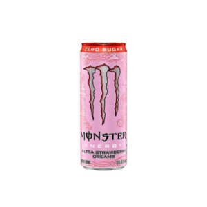 Monster Ultra Strawberry Dreams Zero Sugar USA : delle fragole, si dice siano afrodisiache. Si dice anche che se condividi una fragola con qualcuno, state vivendo lo stesso sogno. Monster sintetizza tutta la bontà ed il mistero del frutto a forma di cuore nella nuova Monster Ultra Strawberry Dream. Meravigliosamente dolce e leggermente acidula, questo nuova Monster ha il sapore dei sogni. On top, è senza zucchero. Lattina da collezione da 355 ml. Scoprila anche tu!