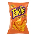Takis Intense Nacho Non Spicy, deliziosi riccioli di tortillas al gusto di formaggio. Questa variante unica delle famose Takis è perfetta per chi preferisce godersi il sapore intenso del nacho senza il piccante. Perfetti per ogni occasione, questi riccioli croccanti sapranno soddisfare la tua voglia di snack gustosi.