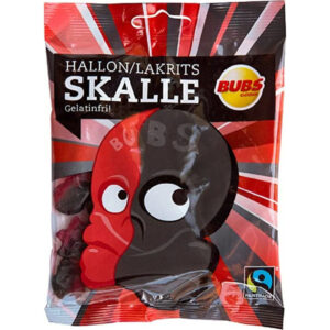 BUBS Skalle raspberry flavored 90g. Lampone/Liquirizia è un classico svedese che combina il dolce del lampone con il salato della liquirizia in perfetto equilibrio. La consistenza morbida e gommosa lo rende una delizia per tutti gli amanti del dolce e del salato. Il prodotto è completamente vegano e senza gelatina.