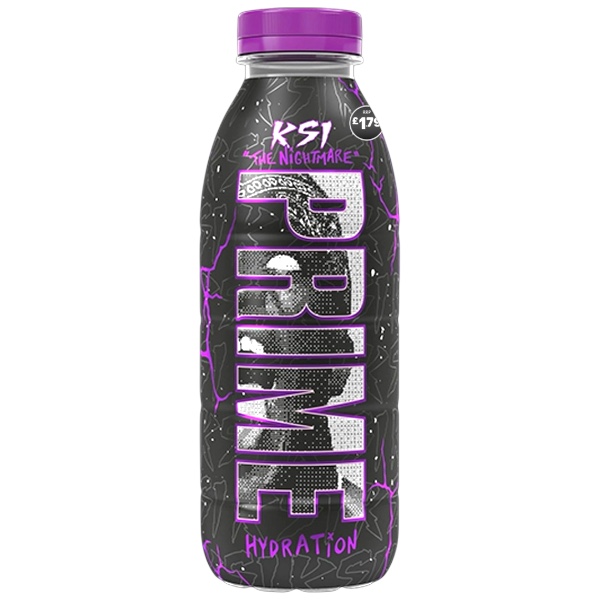 Prime Hydration KSI THE NIGHTMARE 500 ml Bottle Made in UK. Offre un sapore rinfrescante al gusto di crema alla fragola. Prime è stato sviluppato per colmare il vuoto tra il gusto eccezionale e la funzionalità. Prime è la spinta perfetta per ogni impresa. Con aromi audaci e dissetanti per aiutarti a rinfrescarti, reintegri e rifornirti. Prime contiene 10% Acqua di Cocco 250 mg BCAA Vitamine del gruppo B Antiossidanti Senza Glutine Senza Caffeina.