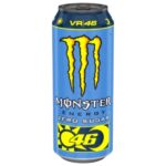 Monster VR46 Zero Sugar NL 500 ml The Doctor.  Latina da 500 ml versione Olandese Senza Zucchero. Monster Energy Valentino Rossi VR46 500 ml, bevanda energetica gassata con 160 mg di caffeina. VR46 ha un sapore diverso dalle tradizionali bevande energetiche, con un leggero, fresco e agrumato gusto. Abbiamo collaborato con il campione di MotoGP, Valentino Rossi, detto ""The Doctor"", per creare la nostra Monster più veloce di sempre. Servire freddo per la massima freschezza.