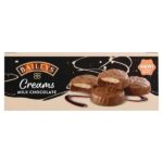 Il Baileys Creams Milk Chocolate ha un cioccolato cremoso con un cuore cremoso di Baileys. È ricco, dolce e perfetto per una coccola speciale in qualsiasi momento. Il Baileys è un liquore irlandese a base di panna e caffè.