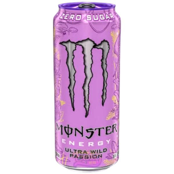 Monster Energy Ultra Wild Passion. Scopri Monster Ultra Wild Passion, l’energia esotica con gusto di frutto della passione e un twist unico. Zero zuccheri, solo 10 calorie, e la classica miscela Monster con 150 mg di caffeina, taurina, L-carnitina e vitamine B. Fresca, intensa e perfetta per ogni momento della giornata. ✨ Made il The USA