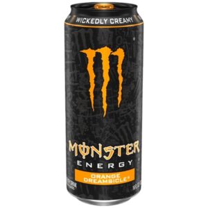 Monster Energy Orange Dreamsicle contiene una miscela di gelato all'arancia e vaniglia incredibilmente cremosa che offre una carica di energia audace e dolce che amerai. Scatena la tua Bestia interiore con questo nuovo gusto Monster! Immerse nel nostro stile inconfondibile, queste lattine esplodono di colore e carattere, urlando Monster da ogni angolazione. Made in The USA