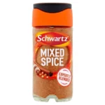 Schwartz Mixed Spice da 28 gr. E'una miscela di cannella, semi di coriandolo e noce moscata. Perfetta per torte di mele, dolci natalizi e torte di zucca del Ringraziamento. Schwartz Ground Mixed Spice è sapientemente miscelata per un aroma fragrante e un sapore equilibrato. Un ingrediente essenziale per tutto l'anno, ideale per aggiungere quel tocco di sapore in più a qualsiasi pietanza, dalle torte di mele ai crumble di frutta e alla frutta cotta.