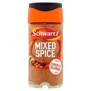 Schwartz Mixed Spice da 28 gr. E'una miscela di cannella, semi di coriandolo e noce moscata. Perfetta per torte di mele, dolci natalizi e torte di zucca del Ringraziamento. Schwartz Ground Mixed Spice è sapientemente miscelata per un aroma fragrante e un sapore equilibrato. Un ingrediente essenziale per tutto l'anno, ideale per aggiungere quel tocco di sapore in più a qualsiasi pietanza, dalle torte di mele ai crumble di frutta e alla frutta cotta.