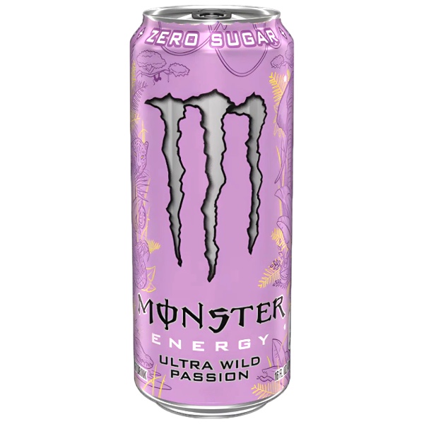 Monster Energy Ultra Wild Passion. Scopri Monster Ultra Wild Passion, l’energia esotica con gusto di frutto della passione e un twist unico. Zero zuccheri, solo 10 calorie, e la classica miscela Monster con 150 mg di caffeina, taurina, L-carnitina e vitamine B. Fresca, intensa e perfetta per ogni momento della giornata. ✨ Made il The USA