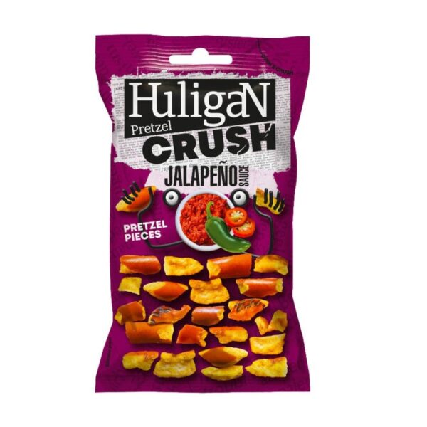 Scopri il gusto audace e piccante degli Huligan Pretzel Crush Jalapeno! Pretzel croccanti, speziati con jalapeno per uno snack ricco di sapore. Perfetti da soli o con il tuo dip preferito. Prova subito Huligan Pretzel Crush Jalapeno per uno snack irresistibile!
