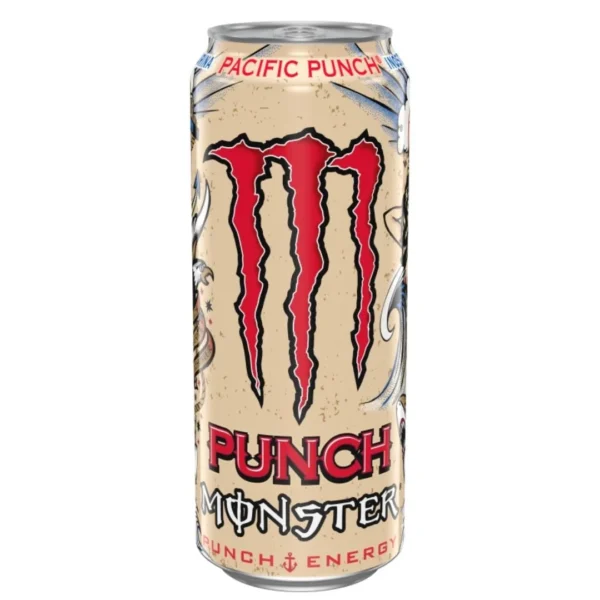 Un'esplosione di gusto tropicale! La Monster Energy Pacific Punch combina il carattere della bevanda energetica Monster con un mix fruttato ispirato al punch. 🍒🍍 Il suo gusto intenso unisce note di arancia, mela, lampone, ciliegia, guava, ananas e frutto della passione, per una bevanda dolce e fruttata dal look ispirato al mondo dei pirati.