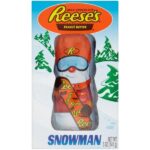 Reese's Peanut Butter Snowman da 141 gr.  Scopri la magia delle feste con il Reese’s Peanut Butter Snowman! ⛄ Un grande cioccolatino natalizio ripieno della celebre crema di burro d’arachidi Reese’s, avvolto in un guscio di cioccolato al latte cremoso. Perfetto da regalare o condividere, questo pupazzo di neve dolcissimo unisce tradizione e gusto autentico americano.