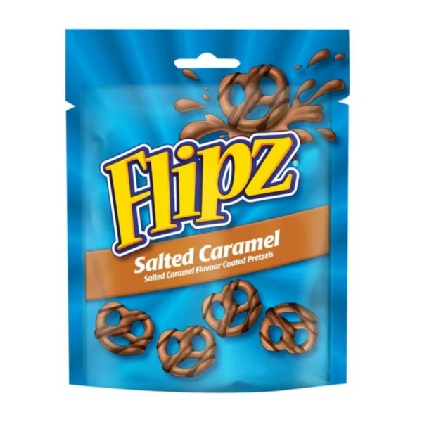 Flipz Pretzels Salted Caramel da 90 gr. I Flipz Pretzels Salted Caramel uniscono dolce e salato in modo irresistibile! Croccanti pretzel ricoperti da una cremosa copertura al caramello salato, perfetti per chi ama snack americani dal gusto deciso e bilanciato. Ideali per spezzare la fame, accompagnare un film o condividere con gli amici. Un piacere goloso e irresistibile! ✨