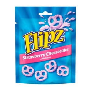 Flipz Strawberry Cheesecake da 90 gr. Snack salato-dolce: pretzel croccanti ricoperti da una crema gusto cheesecake alla fragola. Edizione limitata. Scopri il gusto unico di Flipz Strawberry Cheesecake: pretzel salati avvolti in una dolce crema gusto cheesecake alla fragola. Perfetti per un break, uno snack da film o da condividere con gli amici. Edizione limitata, affrettati!