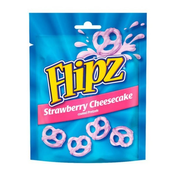 Flipz Strawberry Cheesecake da 90 gr. Snack salato-dolce: pretzel croccanti ricoperti da una crema gusto cheesecake alla fragola. Edizione limitata. Scopri il gusto unico di Flipz Strawberry Cheesecake: pretzel salati avvolti in una dolce crema gusto cheesecake alla fragola. Perfetti per un break, uno snack da film o da condividere con gli amici. Edizione limitata, affrettati!