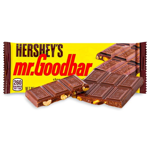 hersheys_MrGoodbar_49-Side-jpg-1 (1) Hershey's Mr Goodbar Peanuts 124 gr. Intenso e bilanciato: 🍫 Cioccolato al latte dolce e vellutato 🥜 Arachidi tostate croccanti e leggermente salate Un morso pieno, classico e sempre appagante.