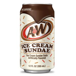 Scopri un grande classico americano con A&W Root Beer Ice Cream Sundae, la bevanda che unisce il gusto inconfondibile della root beer A&W a delicate note di gelato alla vaniglia. Ispirata al famoso root beer float, รจ cremosa, dolce e super rinfrescante. Perfetta da bere fredda, ideale per chi ama le bibite americane dal sapore dessert.
