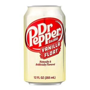 Scopri un gusto goloso e nostalgico con Dr Pepper Vanilla Float. Questa edizione speciale unisce il sapore unico di Dr Pepper a intense note di gelato alla vaniglia, ispirate al classico float americano. Cremosa, dolce e avvolgente, รจ ideale da bere ben fredda. Perfetta per chi ama le bibite americane dal gusto dessert.