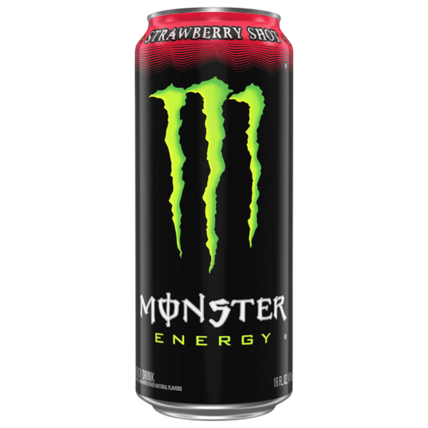Monster Energy Strawberry Shot 473ml Preorder Monster Energy Strawberry Shot 473ml. Monster Energy Strawberry Shot è una energy drink concentrata in formato shot, dal gusto intenso di fragola con la classica carica Monster. Piccola nel formato ma potente nella resa, è pensata per fornire energia rapida e focus immediato, ideale prima di allenamenti, studio o giornate particolarmente intense. Pratica da portare con sé, dal sapore fruttato deciso e rinfrescante. Made in the USA