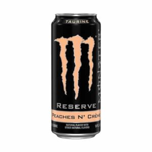 Monster Energy Reserve Peaches N Creme UK 500 ml. Monster Energy Reserve Peaches N Creme è finalmente arrivata dal Regno Unito.  Questa bevanda energizzante dal gusto unico e irripetibile, fonde il gusto della pesca con la cremosità della panna. Dai una carica diversa alla tua giornata con questa bevanda davvero particolare. Made In The UK.