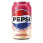 Scopri un gusto sorprendente con Pepsi Strawberries and Cream, la Pepsi in edizione speciale che unisce il classico sapore della cola a note dolci di fragola e crema alla vaniglia. Una bevanda morbida e golosa, perfetta per gli amanti delle bibite americane e dei gusti originali. Da gustare ben fredda per un’esperienza unica e irresistibile.