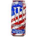 Preorder Monster Ultra Red White N Blue Razz 473 ml. Stato: in arrivo nel 2026 come edizione limitata 🔥 Monster Ultra Red, White & Blue Razz è una bevanda energetica zero zuccheri della linea Monster Ultra con design patriottico (rosso-bianco-blu), pensata per celebrare eventi come il 250° anniversario dell’Indipendenza americana.