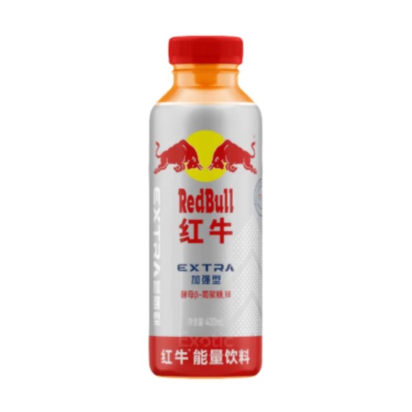 Red Bull Extra 400 ml. Scopri Red Bull Extra 400 ml, la versione in bottiglia pensata per chi vuole più energia più a lungo. Il gusto classico e inconfondibile di Red Bull, in un formato extra pratico e richiudibile, ideale da portare con sé durante giornate intense, studio o lavoro. Perfetta da gustare fredda, è una delle edizioni asiatiche più ricercate dagli appassionati di energy drink internazionali.