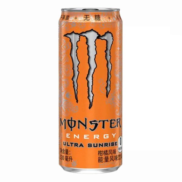 Monster Energy Ultra Sunrise CHN 330 ml. Monster Ultra Sunrise da 330ml, un energy drink irresistibile al gusto di agrumi, confezionato nella sua caratteristica lattina arancione. Perfetto per chi cerca una carica di energia aggiuntiva e ama i sapori freschi e fruttati degli agrumi. Questa versione leggendaria arriva dalla Cina.