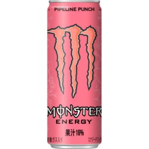 Monster Energy Pipeline Punch Japan Edition 355 ml. Monster Pipeline Punch Japan è una bevanda energetica tropicale con il 16% di succo di frutta. Gusto esotico, intenso e fruttato in una lattina iconica rosso corallo. Pipeline Punch è una delle Monster più amate in assoluto.