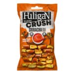Huligan Pretzel Crush Sriracha Chilli Sauce 65 gr. Huligan Pretzel Crush alla Salsa Sriracha è uno snack croccante dal gusto piccante e speziato, composto da pezzi di pretzel aromatizzati con condimento alla salsa Sriracha chili, perfetto come aperitivo o spuntino con un tocco deciso e audace.