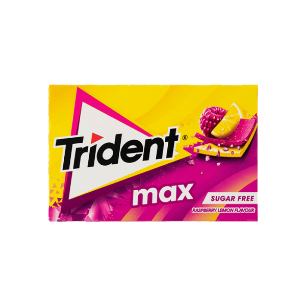Trident Max Lemon Raspberry 26 gr. Scopri la freschezza fruttata delle Trident Max Raspberry & Lemon: gomme da masticare senza zucchero che combinano la dolcezza del lampone con la vivacità del limone. Perfette per rinfrescare l’alito e soddisfare la voglia di dolcezza senza sensi di colpa, grazie agli edulcoranti a basso contenuto calorico. Il loro sapore intenso e duraturo le rende ideali in ogni momento della giornata. Confezionate in pratici blister, sono sempre pronte a regalarti una pausa di piacere fruttato.