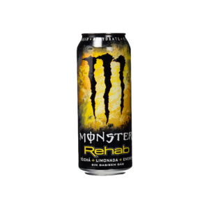 Monster Rehab Recover Tea Lemonade Eu  è la nuova versione della Monster Rehab Recover Tea Lemonade. La nuova formula è arricchita nel gusto, ancora più concentrato, di tè non gassato al gusto di limone. Fai il pieno di energia con Monster Rehab Recover Tea Lemonade ! Attenzione ha delle piccole porzioni senza vernice.