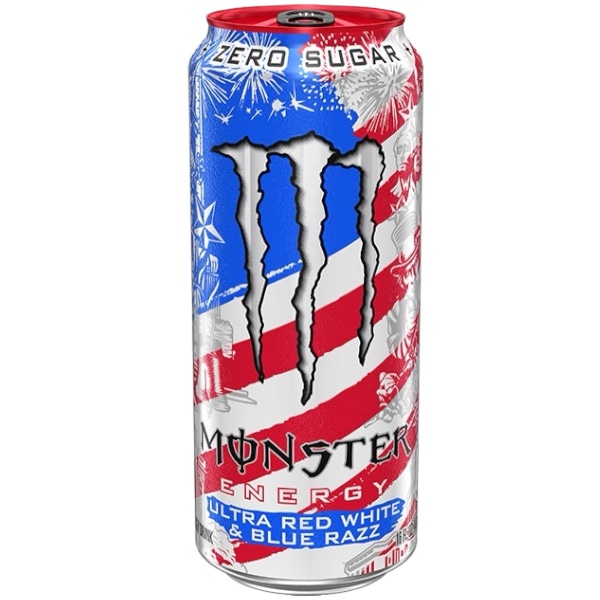Monster Ultra Red White N Blue Razz è una delle novità più iconiche della linea Ultra, ispirata ai classici ghiaccioli americani rosso-bianco-blu. Il gusto richiama il blue raspberry con una base fruttata fresca e leggermente acidula, bilanciata da note dolci che lo rendono estremamente bevibile.