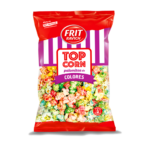 Top Corn Color – Popcorn Dolce di Mais Colorato. Top Corn Colores di Frit Ravich sono deliziosi popcorn ricoperti da una leggera glassatura colorata che li rende irresistibili sia per il gusto che per l’aspetto. Croccanti e divertenti, sono perfetti per feste, cinema a casa o per uno snack originale in qualsiasi momento della giornata. Ogni popcorn è ricoperto da una copertura dolce e aromatizzata alla frutta, che dona ai chicchi i loro vivaci colori e un sapore piacevolmente zuccherino e leggermente fruttato.