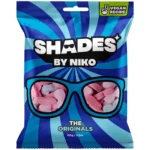 Le Shades by Niko The Original sono caramelle gommose virali, famose per i loro colori accesi, consistenza morbida e gusti fruttati intensi. Un prodotto hype che sta spopolando online, perfetto per chi cerca candy diverse dal solito, con texture piacevole e gusto forte.