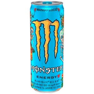 Monster Energy Mango Loco Korea 355 ml . E' la perfetta combinazione di sapori esotici di Mango, Ananas, Guava e frutto della passione. La lattina ha una veste grafica ispirata alla festa messicana del Dia de los Muertos. Lattina Coreana da 3355 ml con logo Monster su linguetta colorata. Scopri Monster Energy Mango Loco Versione Coreana.