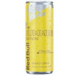 Red Bull The Summer Edition Citrus Zest 250 ml. La Red Bull The Summer Edition Citrus Zest porta una fresca esplosione agrumata in una lattina limited edition estiva. Gusto vivace e rinfrescante con le classiche performance Red Bull: caffeina, taurina e vitamine del gruppo B.